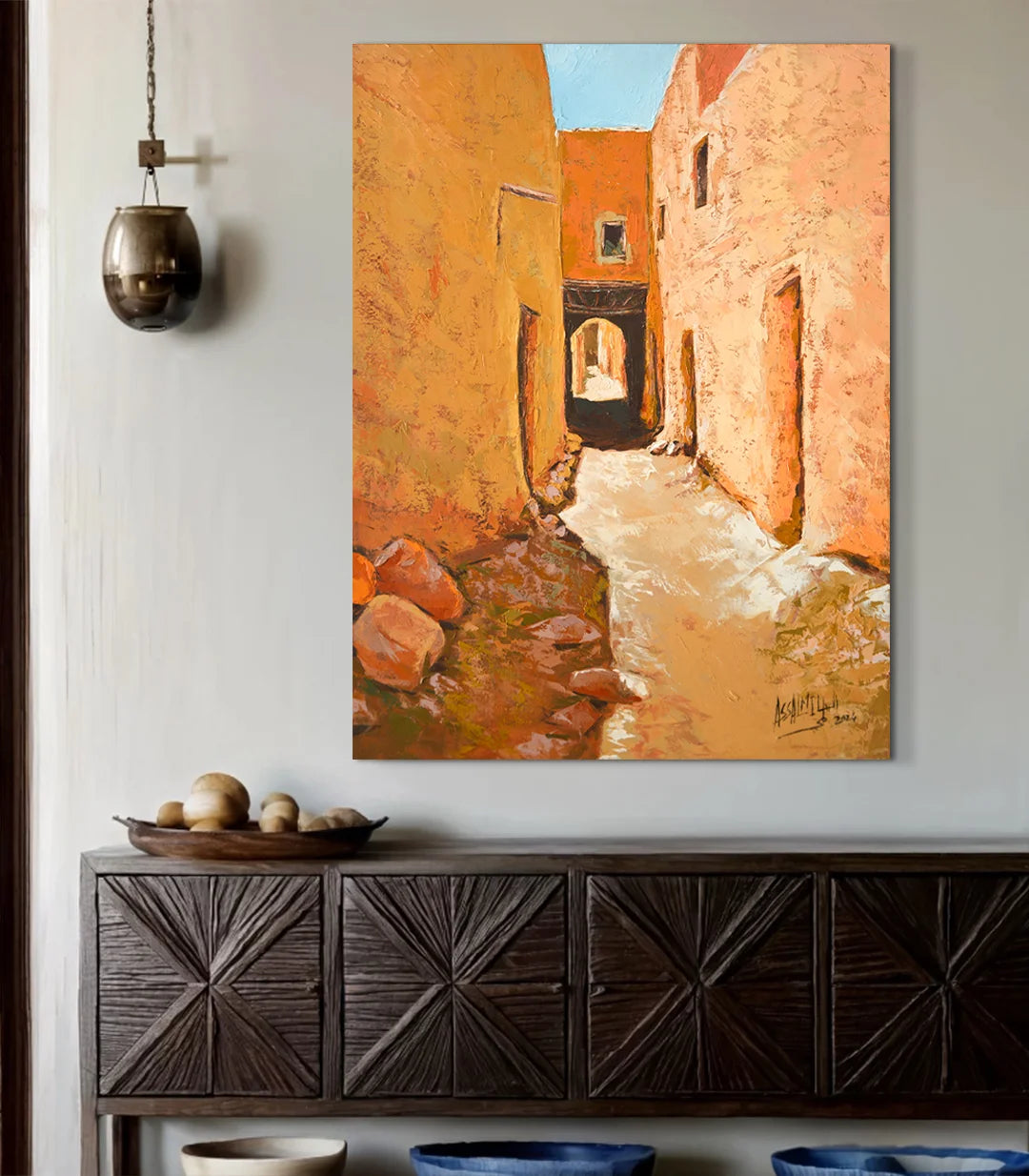 Vers l’Inconnu - signé par l'artiste Mohamed Assalmi.